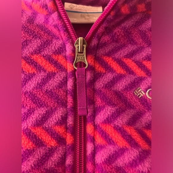 LIGHTLY WORN Columbia girls zip up hoodie fleece - Picture 3 of 5